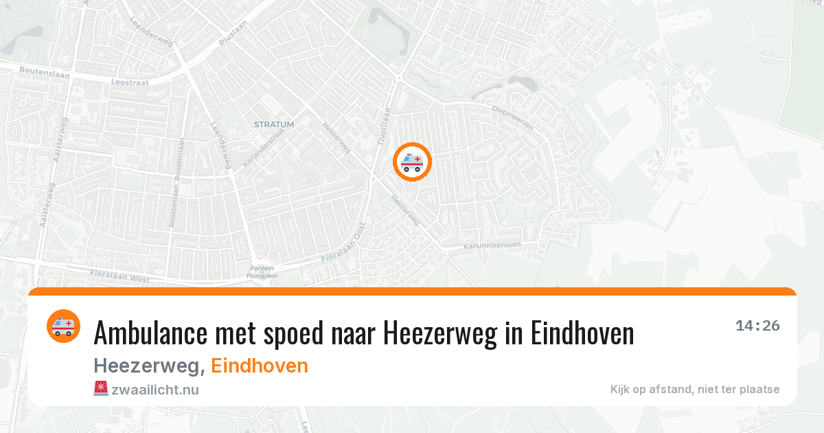 Ambulance met spoed naar Heezerweg in Eindhoven — 2 apr 2026