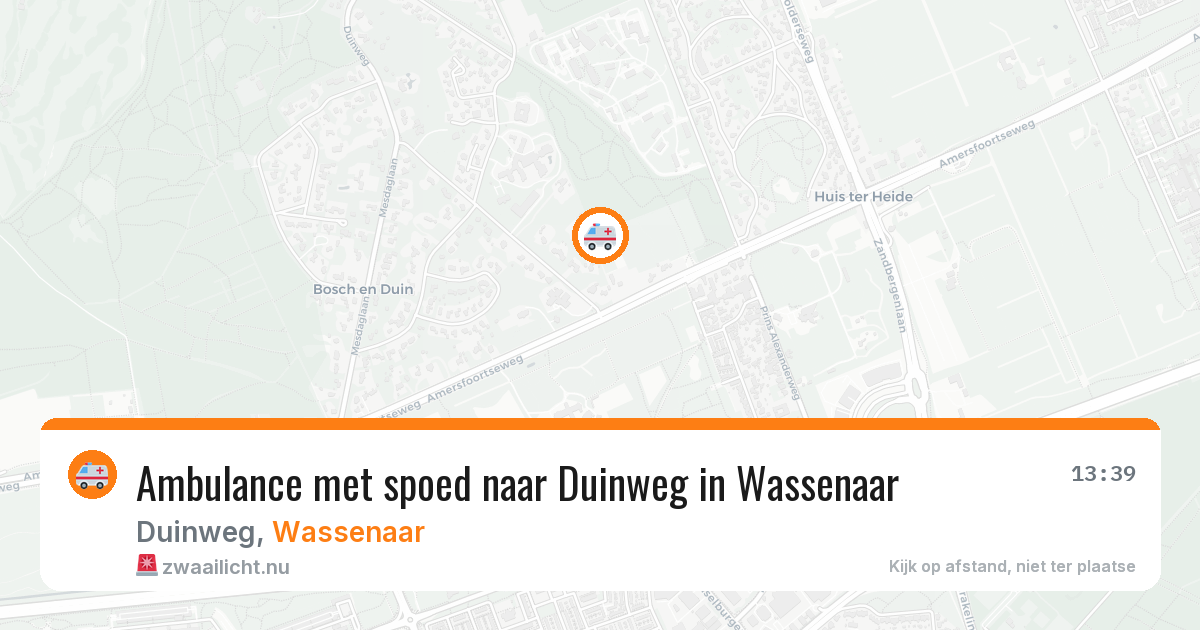Ambulance met spoed naar Duinweg in Wassenaar — 28 jan 2026