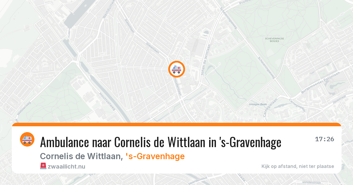 Ambulance naar Cornelis de Wittlaan in 's-Gravenhage — 16 jul 2026