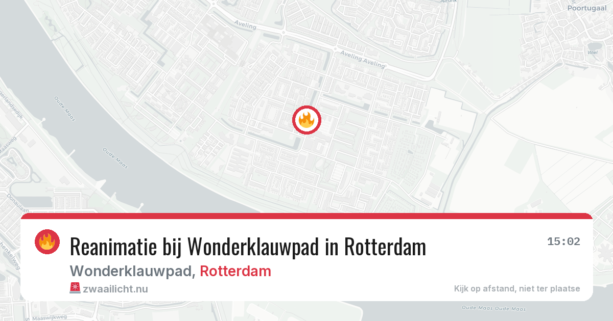 Reanimatie bij Wonderklauwpad in Rotterdam — 19 jul 2026