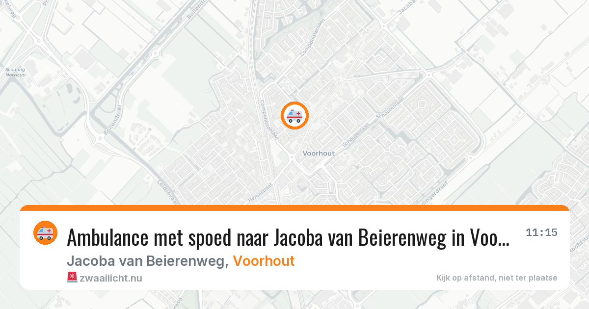 Ambulance met spoed naar Jacoba van Beierenweg in Voorhout — 27 jan 2026