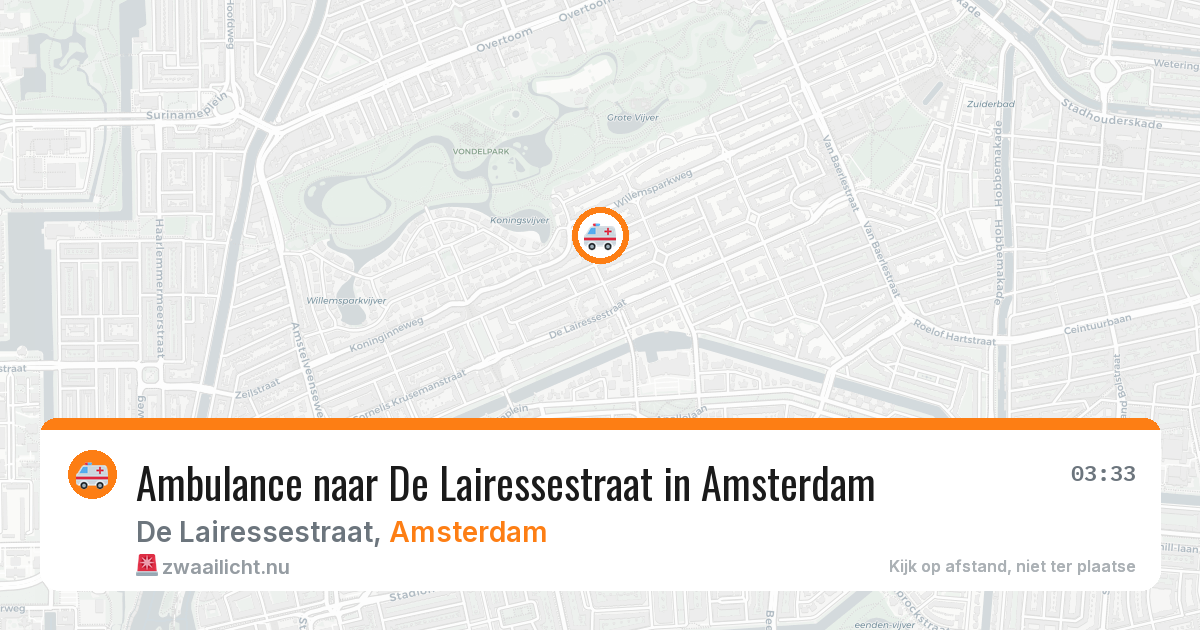 Ambulance naar De Lairessestraat in Amsterdam — 11 jul 2026