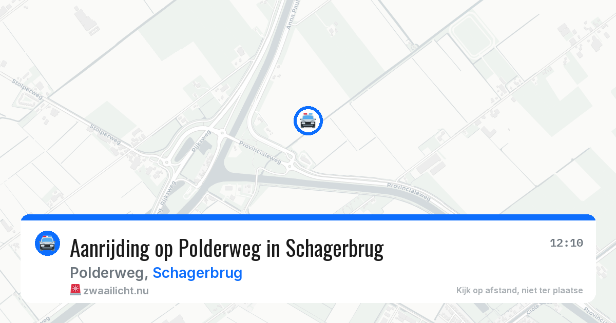 Aanrijding op Polderweg in Schagerbrug — 25 jul 2026