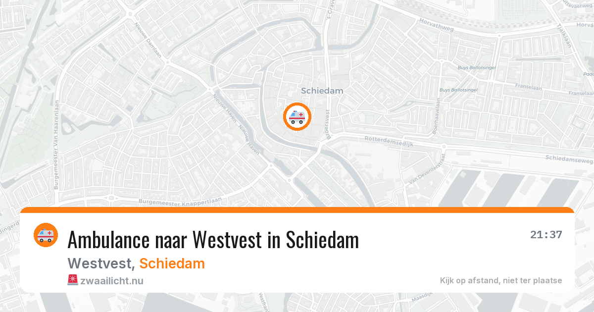 Ambulance naar Westvest in Schiedam — 28 mei 2026