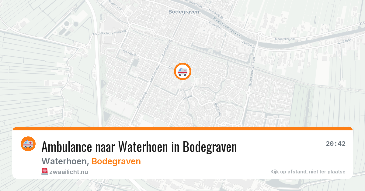 Ambulance naar Waterhoen in Bodegraven — 20 jul 2026