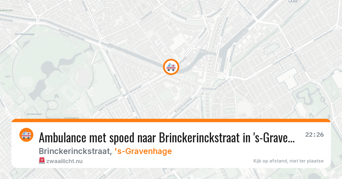 Ambulance met spoed naar Brinckerinckstraat in 's-Gravenhage — 21 mrt 2026