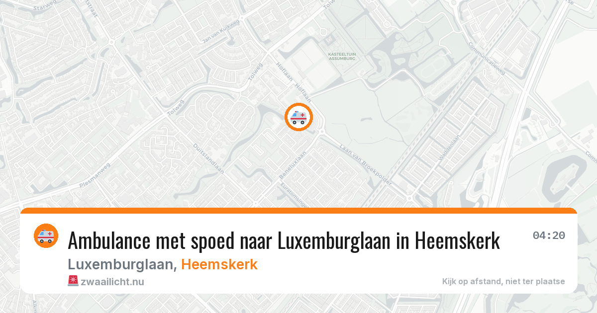 Ambulance met spoed naar Luxemburglaan in Heemskerk — 25 mrt 2026