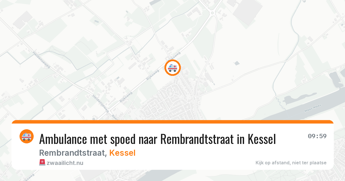 Ambulance met spoed naar Rembrandtstraat in Kessel — 4 jun 2026
