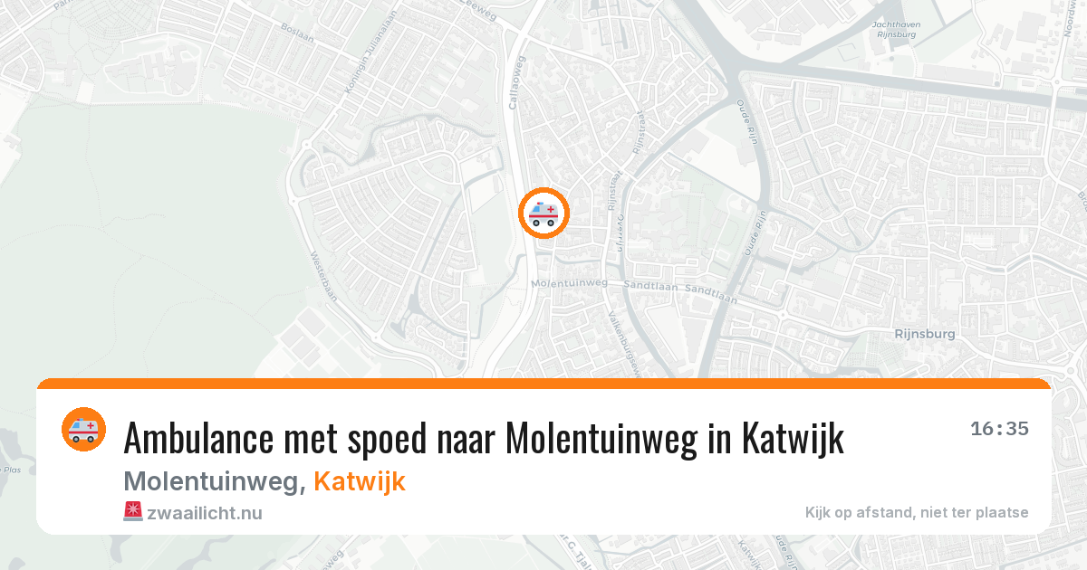 Ambulance met spoed naar Molentuinweg in Katwijk — 22 feb 2026