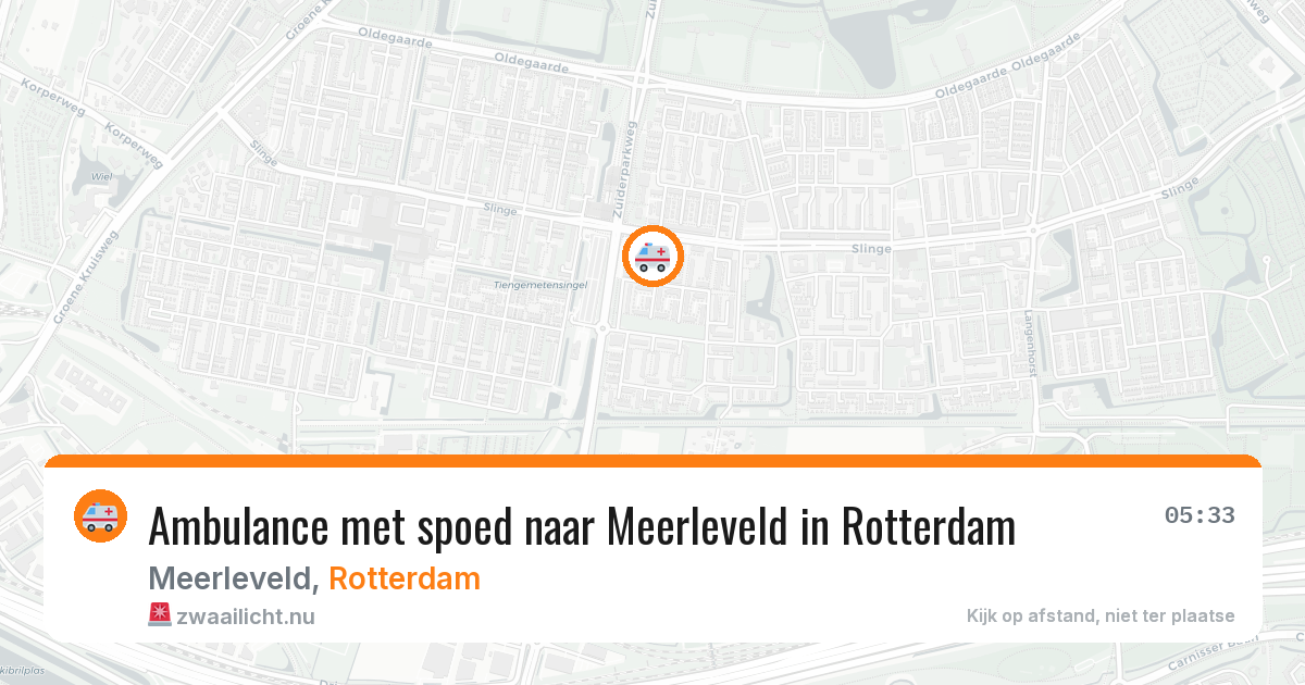 Ambulance met spoed naar Meerleveld in Rotterdam — 24 mrt 2026