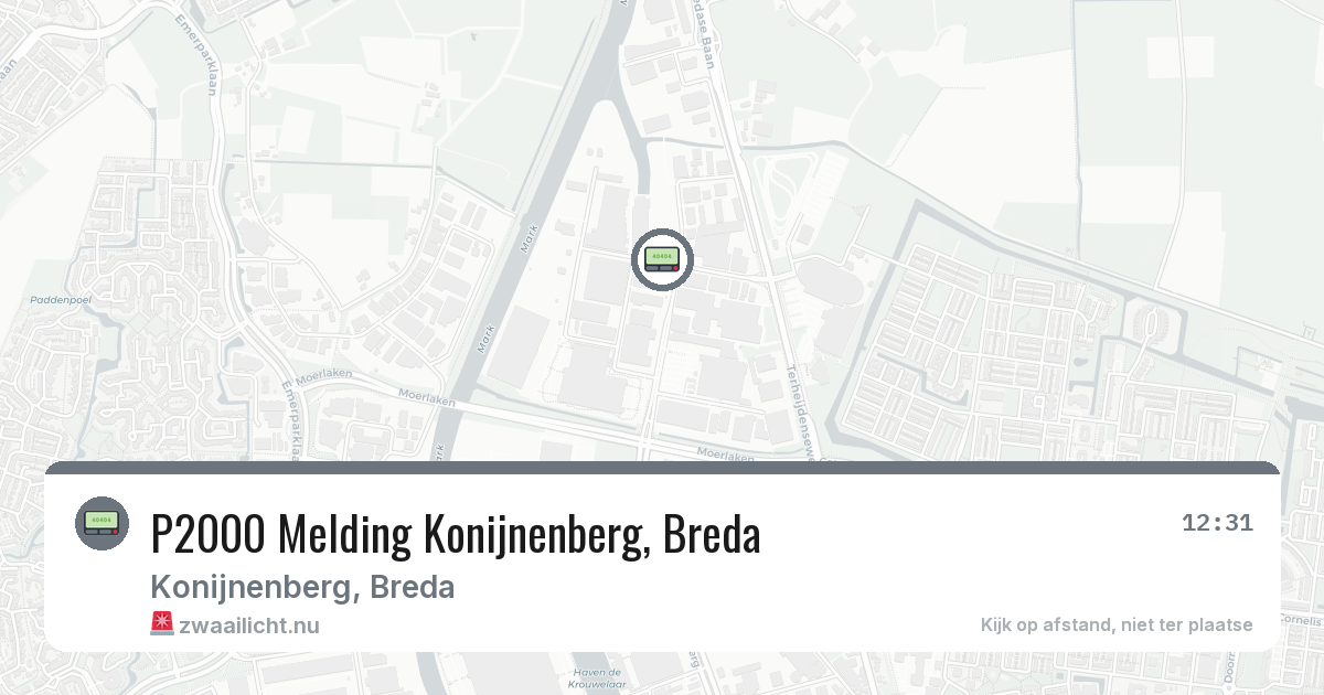 P2000 Melding Konijnenberg, Breda — 23 jul 2026