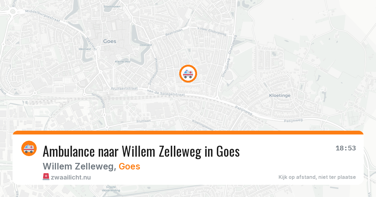 Ambulance naar Willem Zelleweg in Goes — 12 mei 2026
