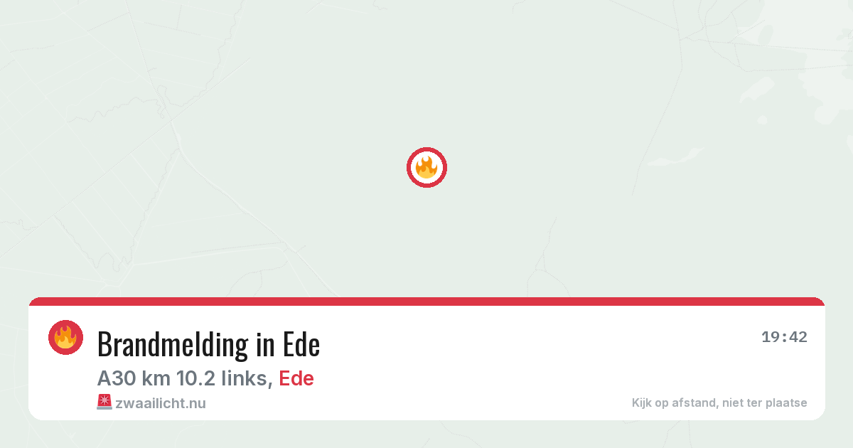 Brandmelding in Ede — 17 mei 2026