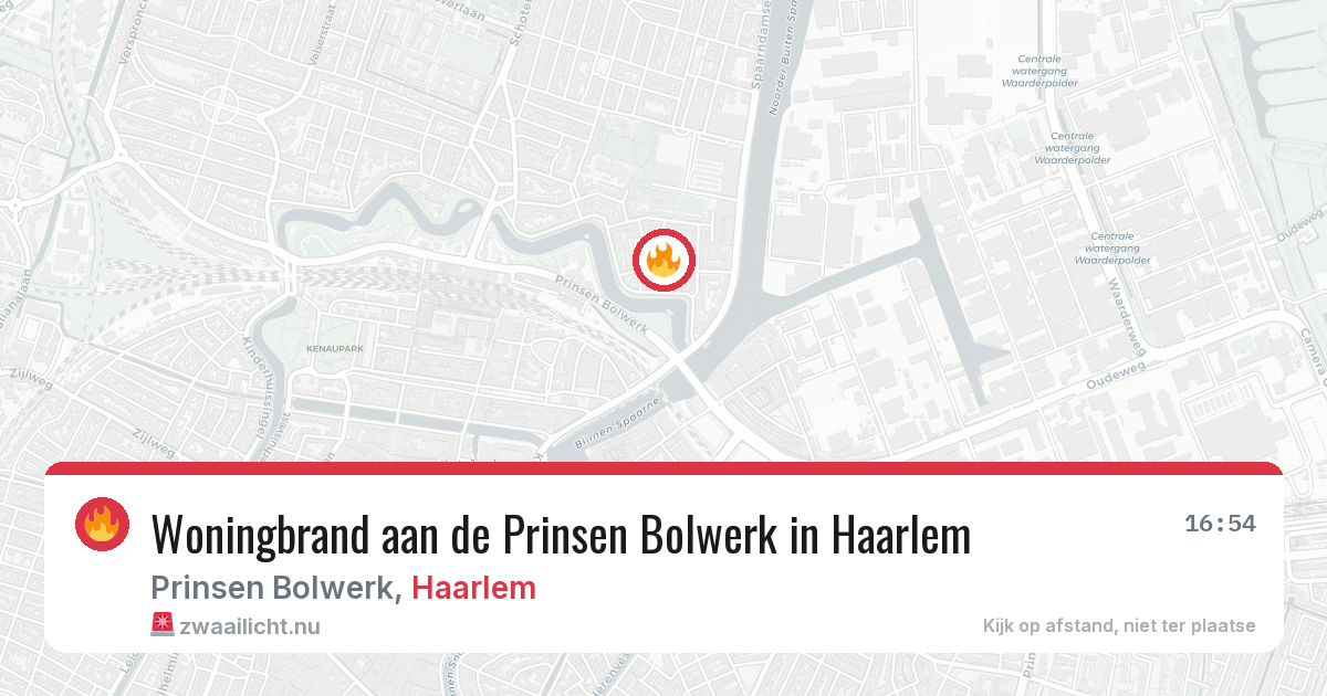 Woningbrand aan de Prinsen Bolwerk in Haarlem — 20 mrt 2026