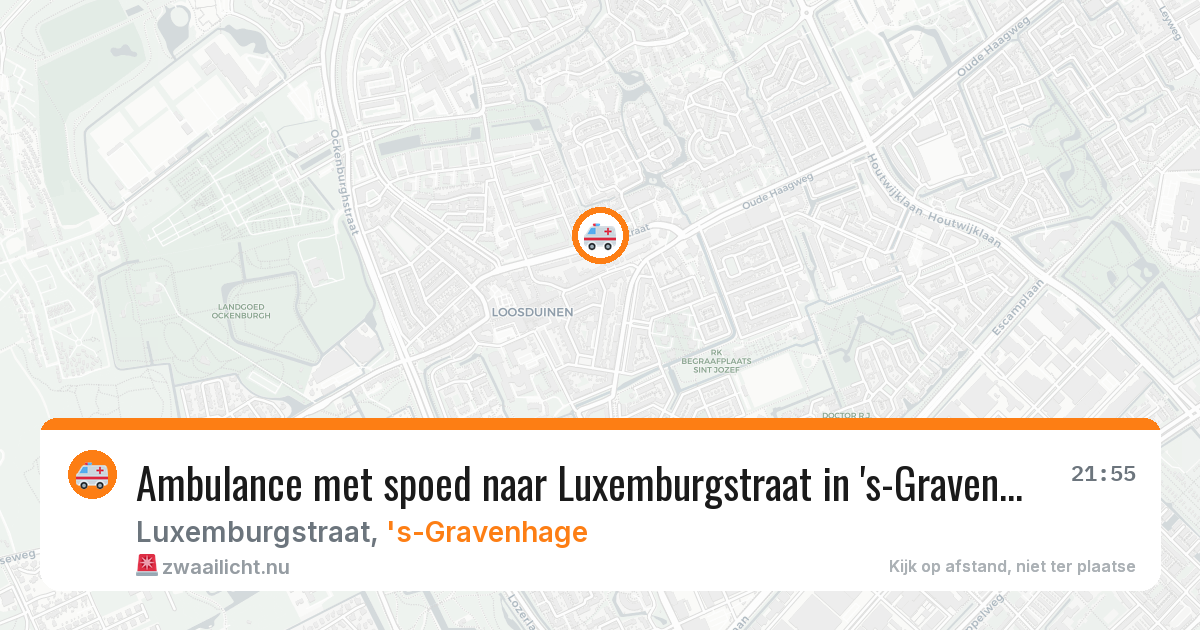 Ambulance met spoed naar Luxemburgstraat in 's-Gravenhage — 4 jun 2026