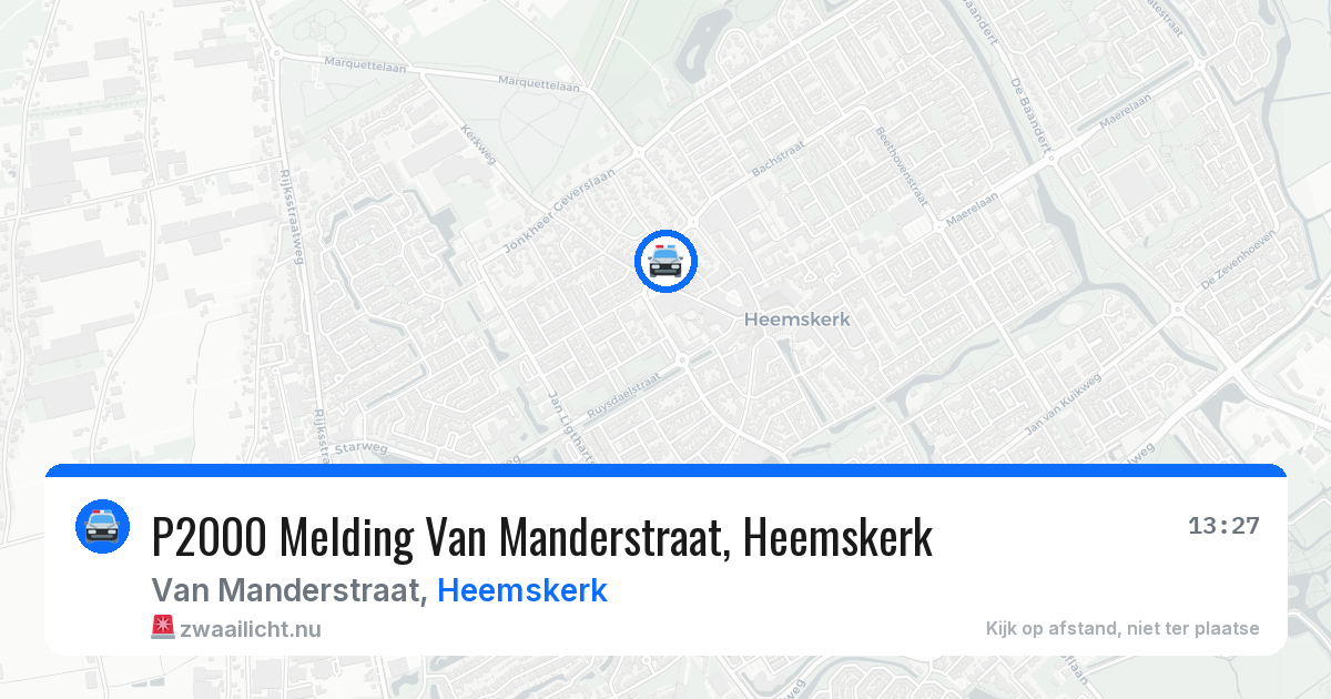 P2000 Melding Van Manderstraat, Heemskerk — 26 apr 2026