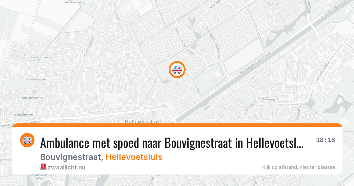 Ambulance met spoed naar Bouvignestraat in Hellevoetsluis — 10 jul 2026