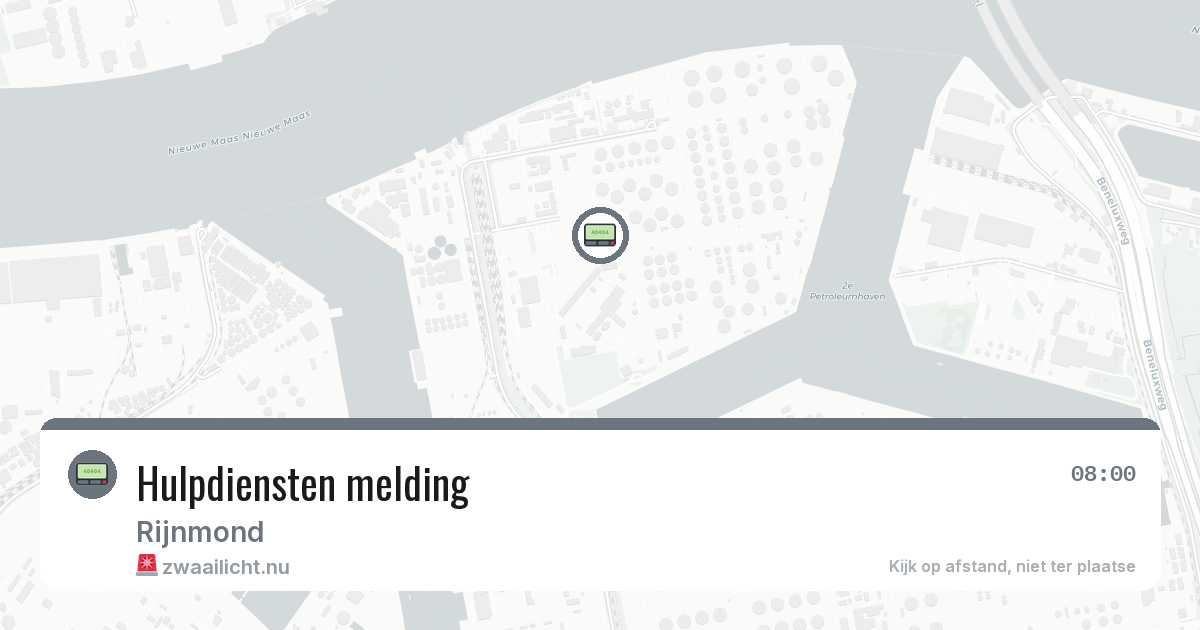 Hulpdiensten melding — 8 mei 2026