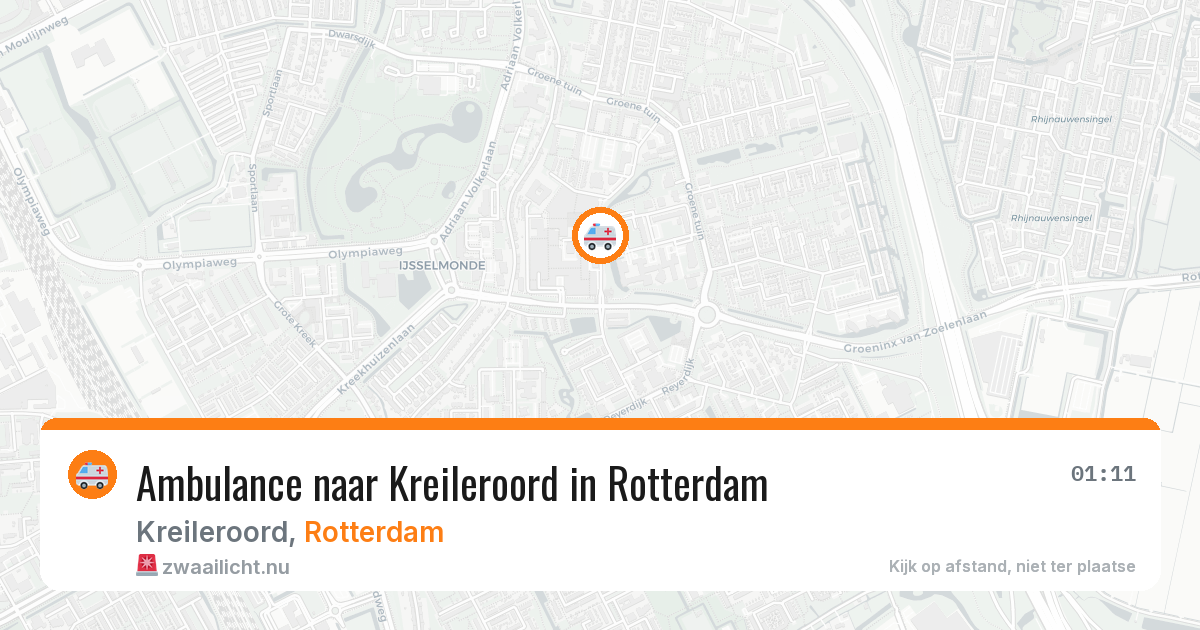 Ambulance naar Kreileroord in Rotterdam — 29 mrt 2026