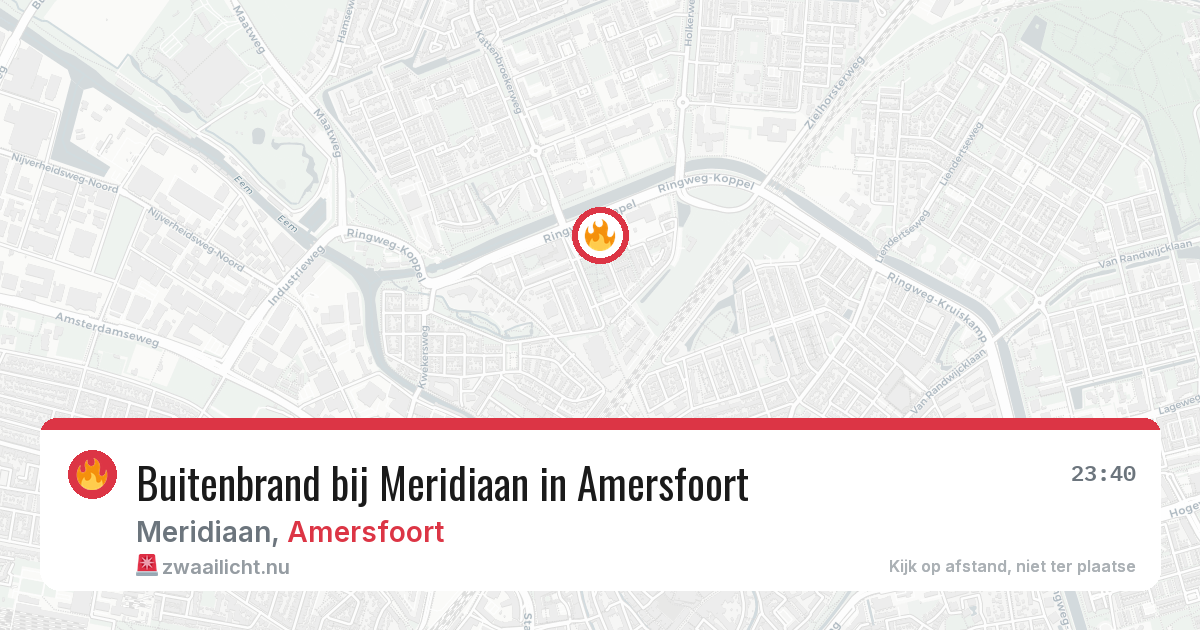 Buitenbrand bij Meridiaan in Amersfoort — 23 jul 2026