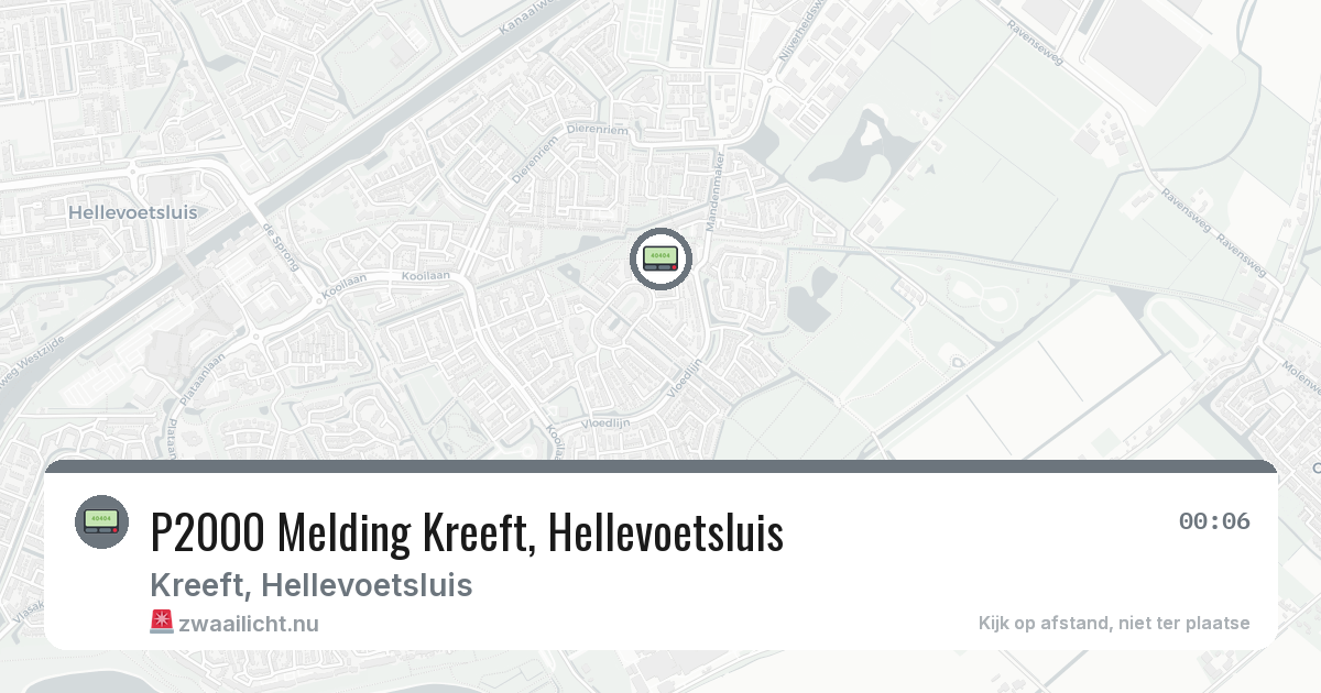 P2000 Melding Kreeft, Hellevoetsluis — 27 mei 2026