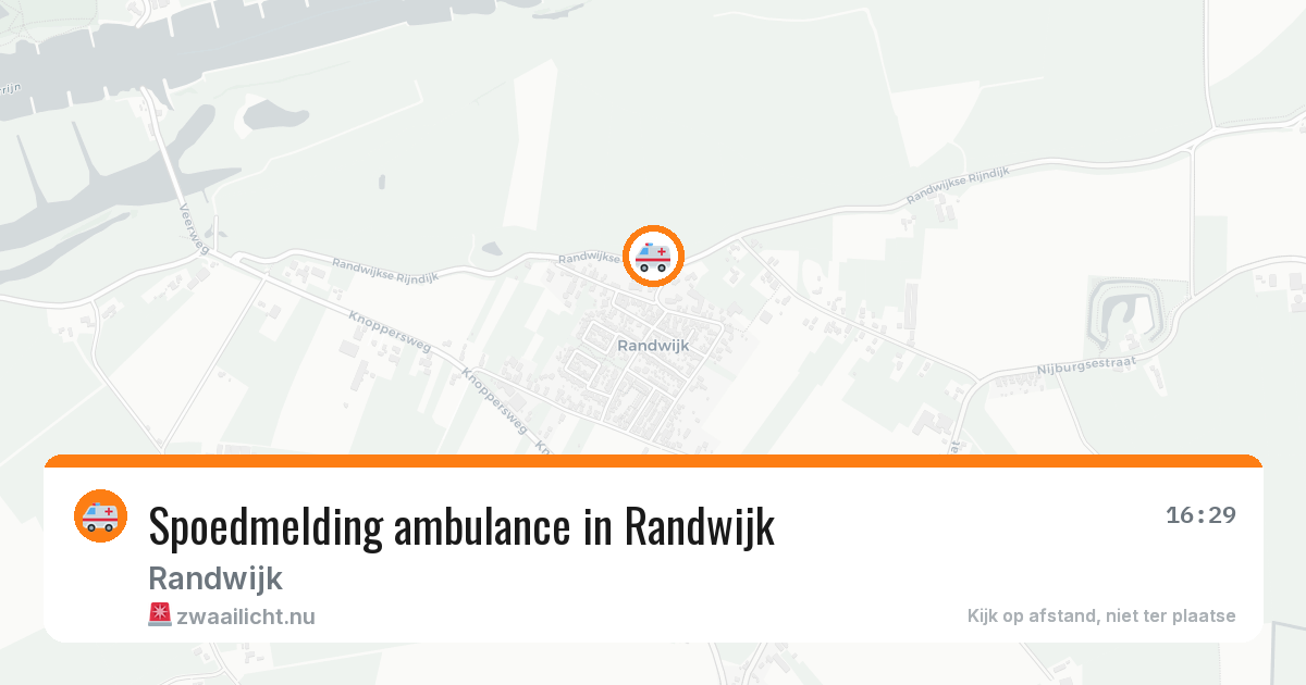 Spoedmelding ambulance in Randwijk — 16 mrt 2026