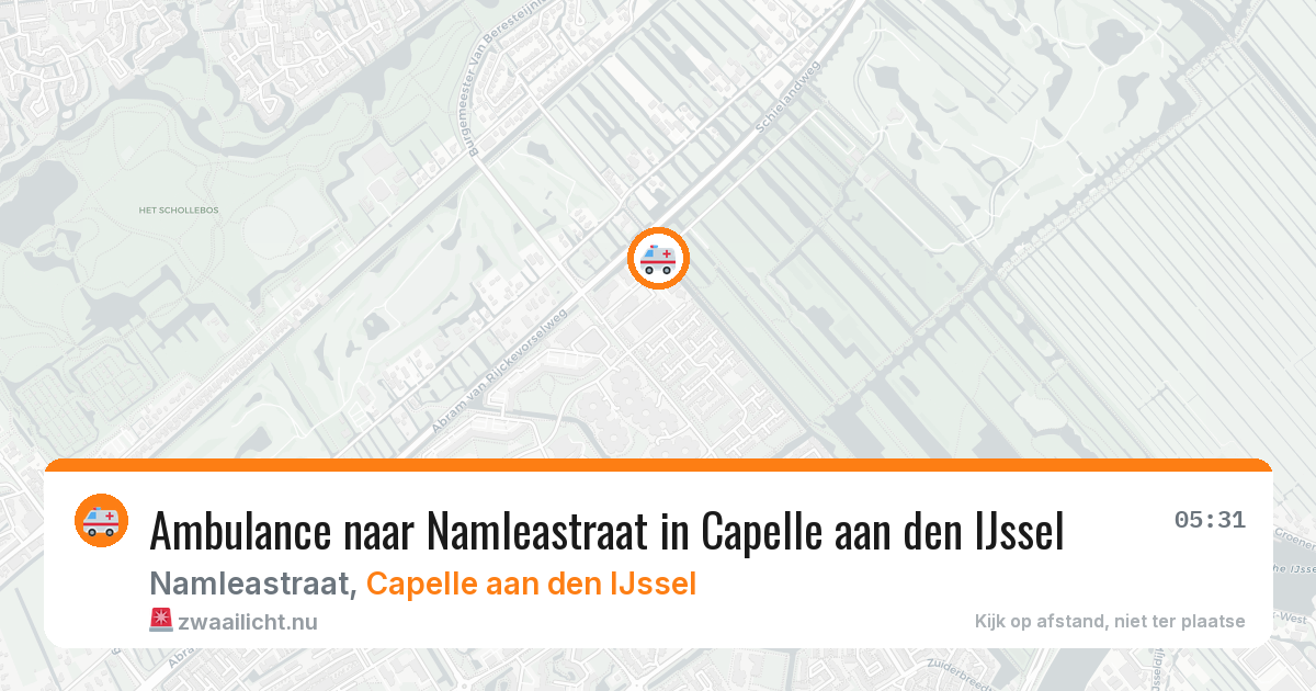 Ambulance naar Namleastraat in Capelle aan den IJssel — 18 jul 2026