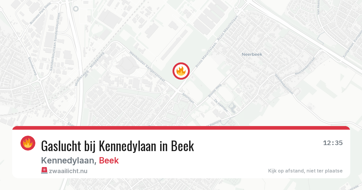 Gaslucht bij Kennedylaan in Beek — 4 jun 2026