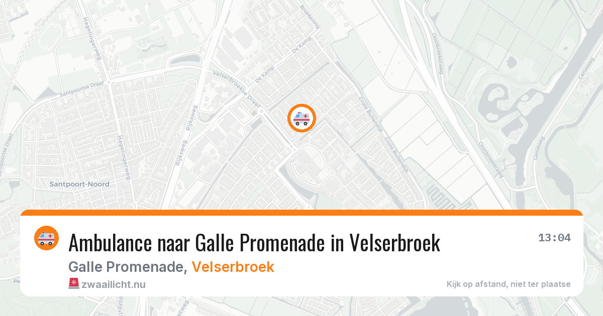 Ambulance naar Galle Promenade in Velserbroek — 10 jul 2026