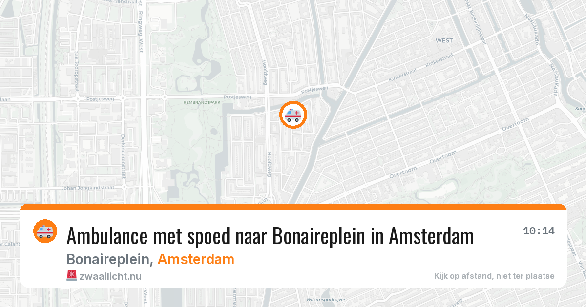 Ambulance met spoed naar Bonaireplein in Amsterdam — 21 mrt 2026