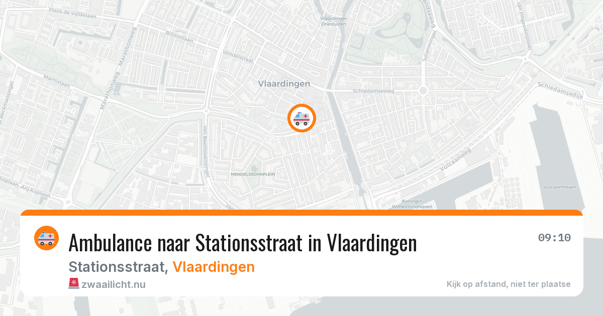 Ambulance naar Stationsstraat in Vlaardingen — 14 jul 2026