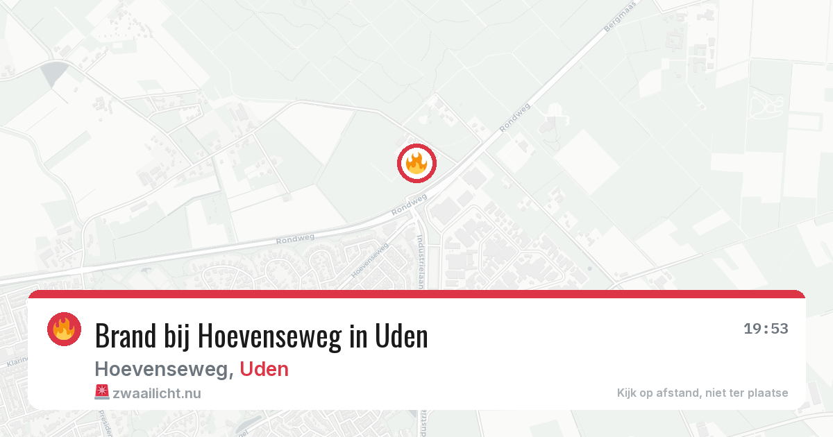 Brand bij Hoevenseweg in Uden — 21 mrt 2026