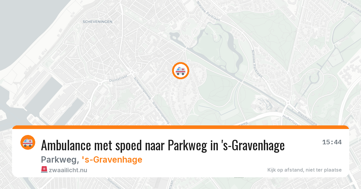 Ambulance met spoed naar Parkweg in 's-Gravenhage — 12 mei 2026