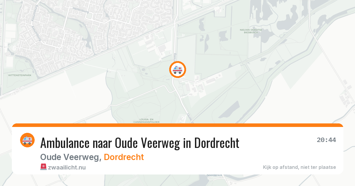 Ambulance naar Oude Veerweg in Dordrecht — 13 mrt 2026