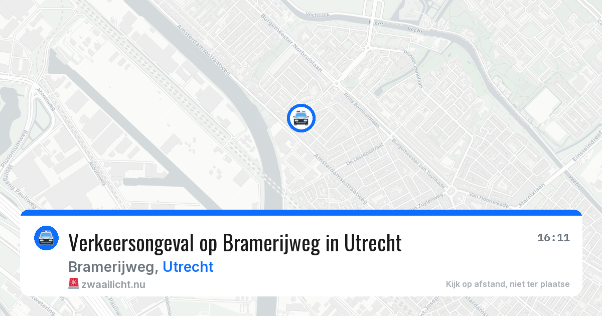 Verkeersongeval op Bramerijweg in Utrecht — 24 jul 2026