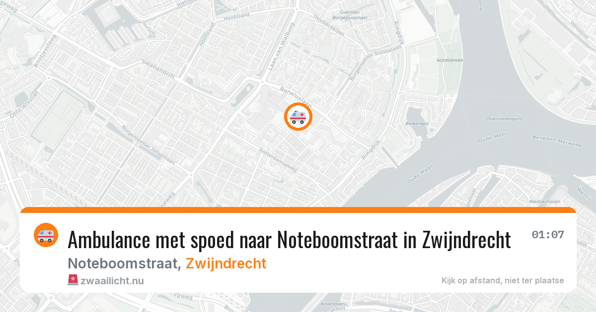 Ambulance met spoed naar Noteboomstraat in Zwijndrecht — 4 apr 2026