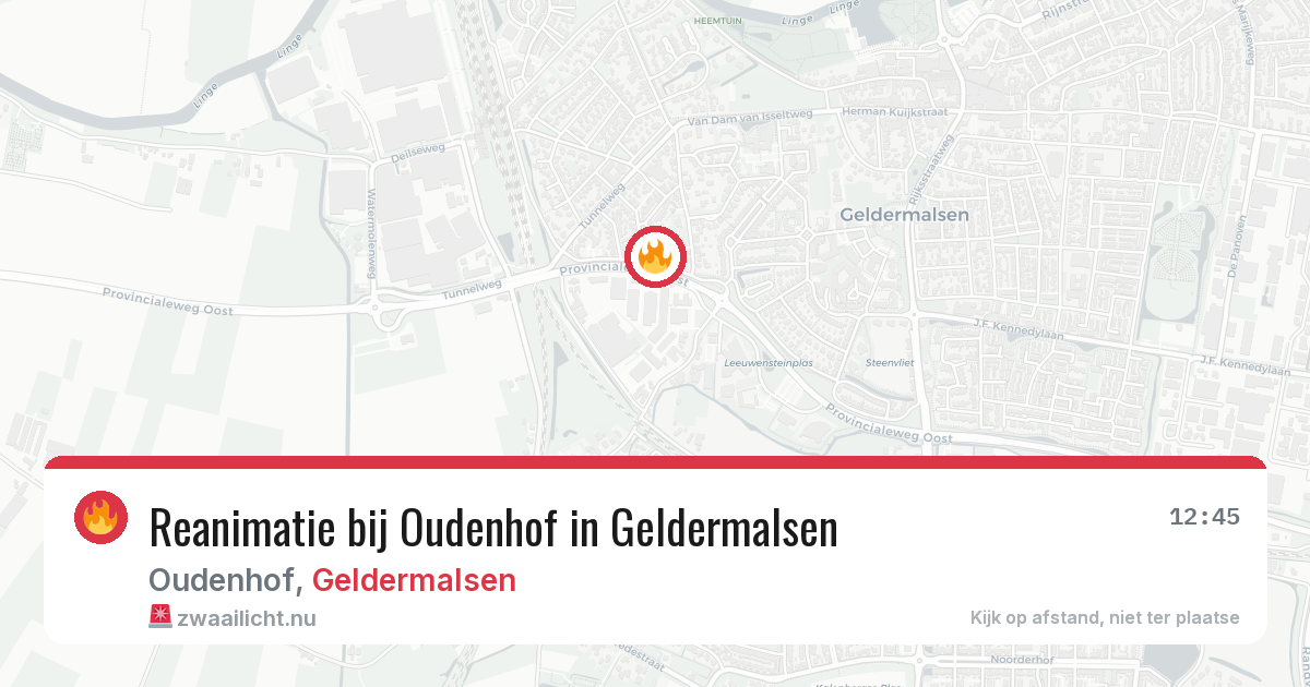 Reanimatie bij Oudenhof in Geldermalsen — 7 jul 2026