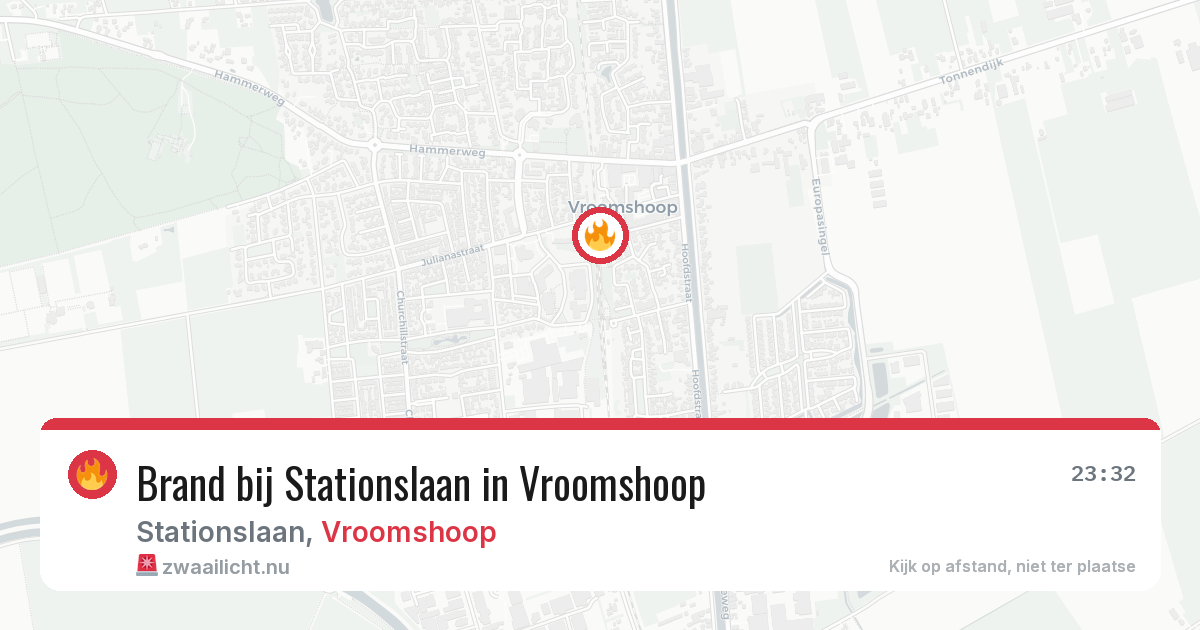 Brand bij Stationslaan in Vroomshoop — 18 jul 2026