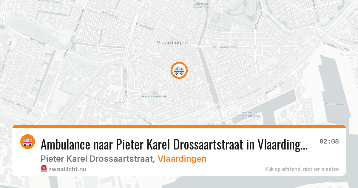 Ambulance naar Pieter Karel Drossaartstraat in Vlaardingen — 7 jun 2026