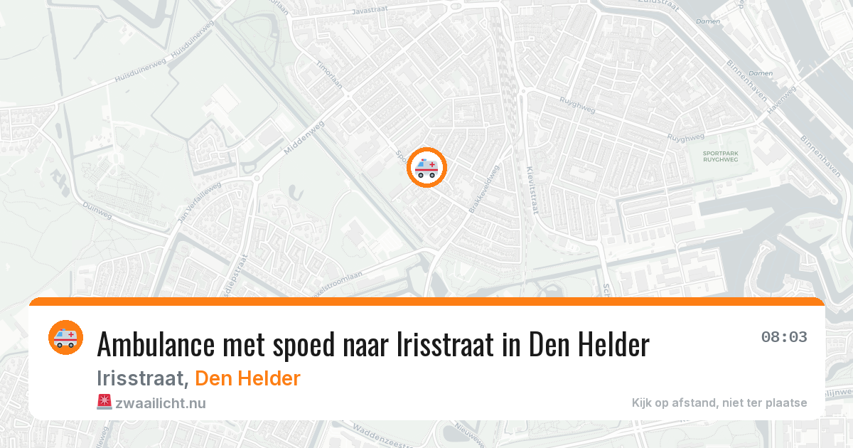Ambulance met spoed naar Irisstraat in Den Helder — 4 mei 2026