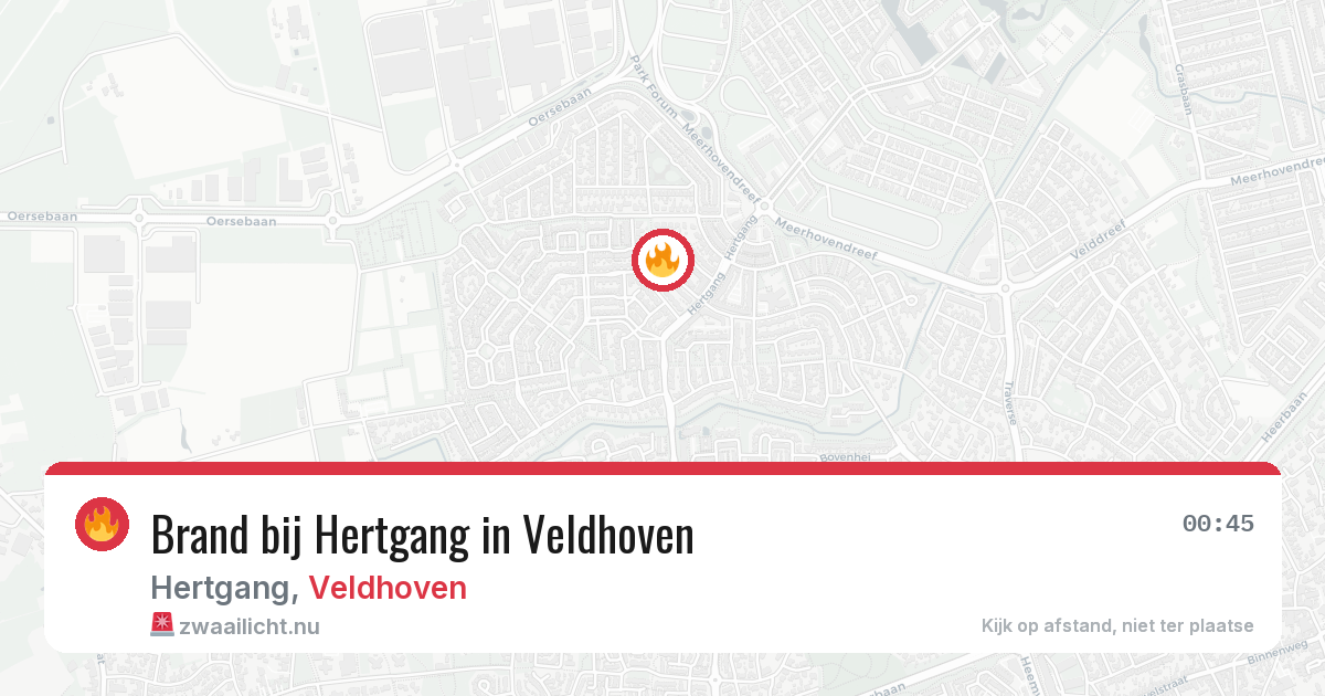 Brand bij Hertgang in Veldhoven — 24 jul 2026