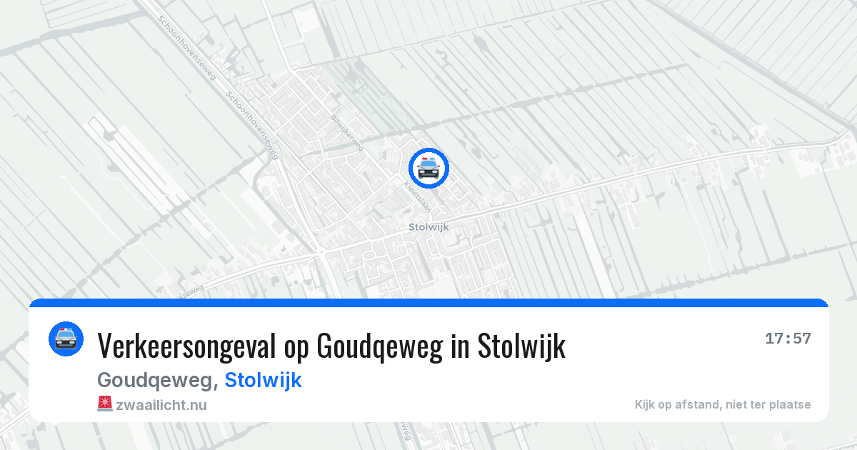Verkeersongeval op Goudqeweg in Stolwijk — 17 jan 2026