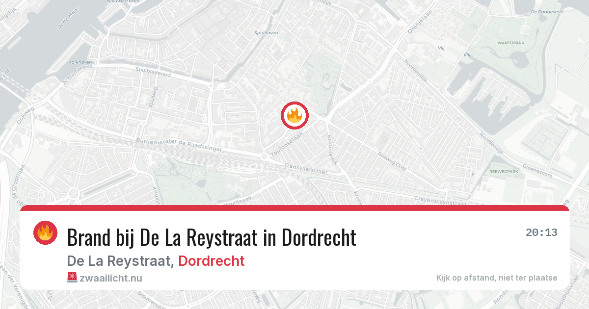 Brand bij De La Reystraat in Dordrecht — 10 mrt 2026