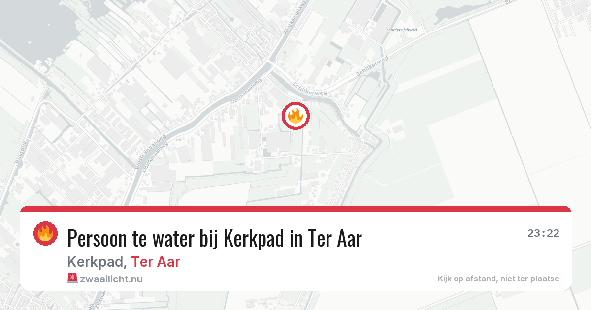 Persoon te water bij Kerkpad in Ter Aar — 20 feb 2026