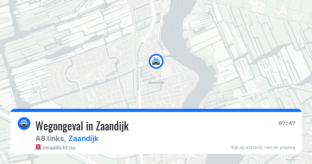 Wegongeval in Zaandijk — 22 jul 2026