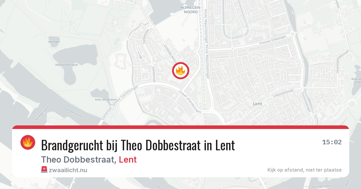 Brandgerucht bij Theo Dobbestraat in Lent — 29 mei 2026