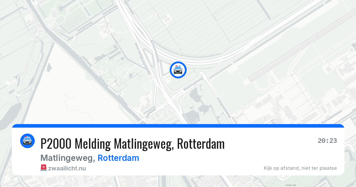 P2000 Melding Matlingeweg, Rotterdam — 13 mei 2026