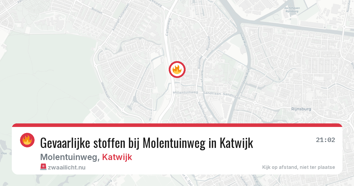 Gevaarlijke stoffen bij Molentuinweg in Katwijk — 20 jul 2026