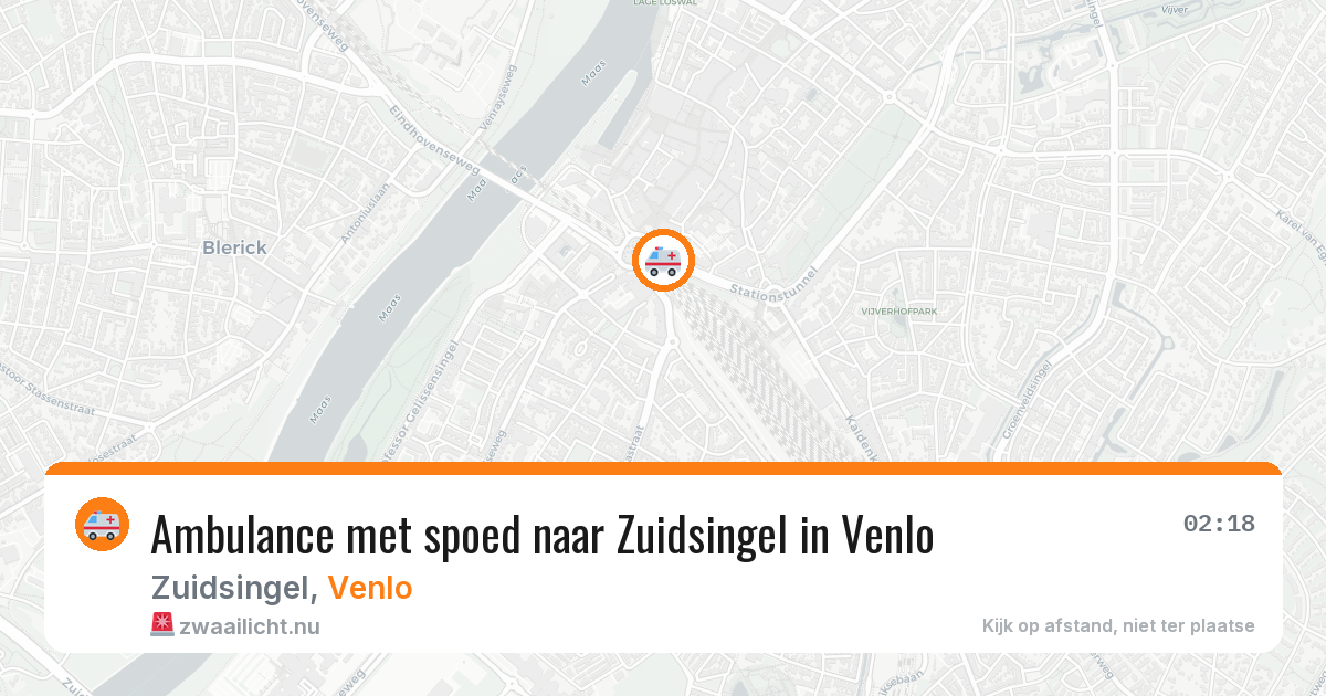 Ambulance met spoed naar Zuidsingel in Venlo — 22 jul 2026