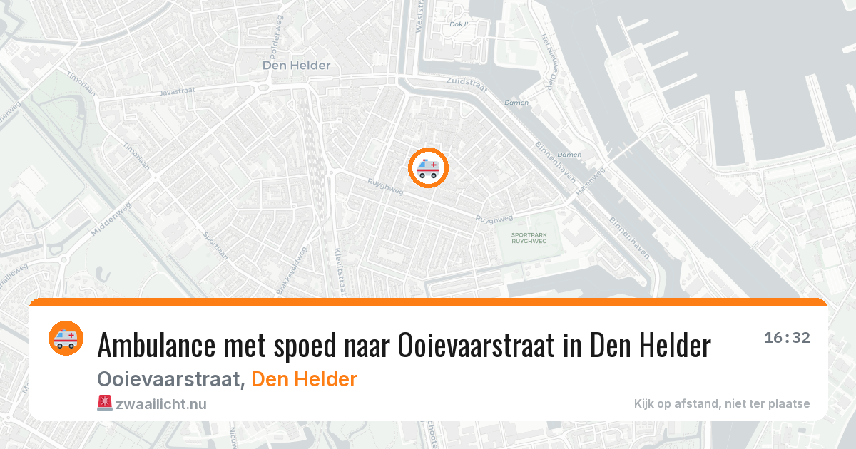Ambulance met spoed naar Ooievaarstraat in Den Helder — 19 mei 2026
